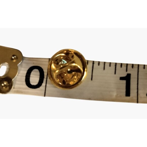 Gold Tone Metal Pinback Buttons Set Of 5 Need Silver - Picture 5 of 5